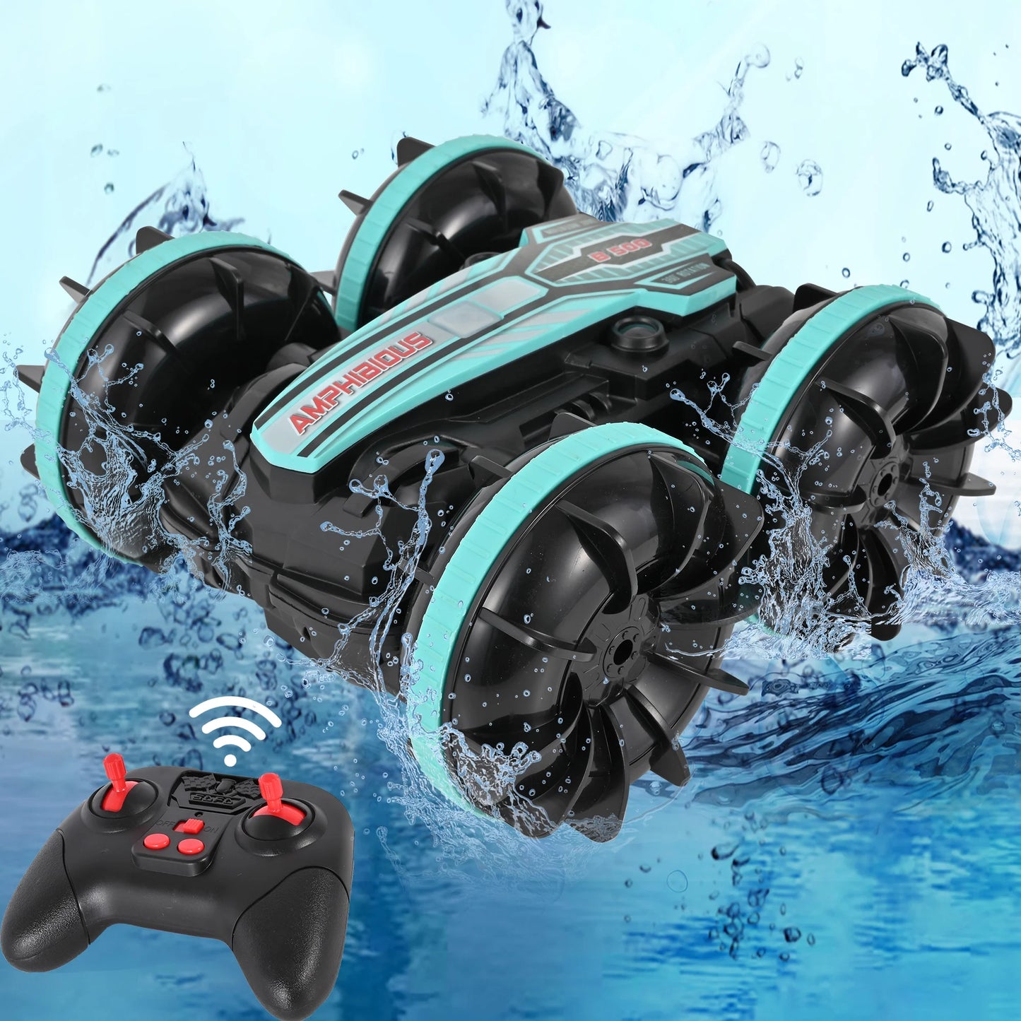 Amphibious Remote Control Car Boat, 1:16 Waterproof RC Monster Truck Stunt Car, RC Vehicle with Rotate 360Β°