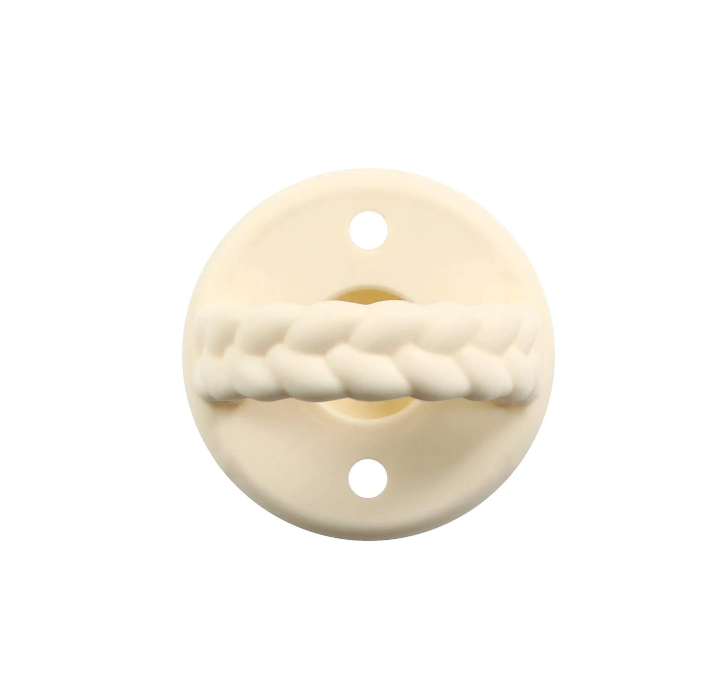 (2 Pack) Sweetie Soother Braid Pacifier Set of 2 Toast and Buttercream