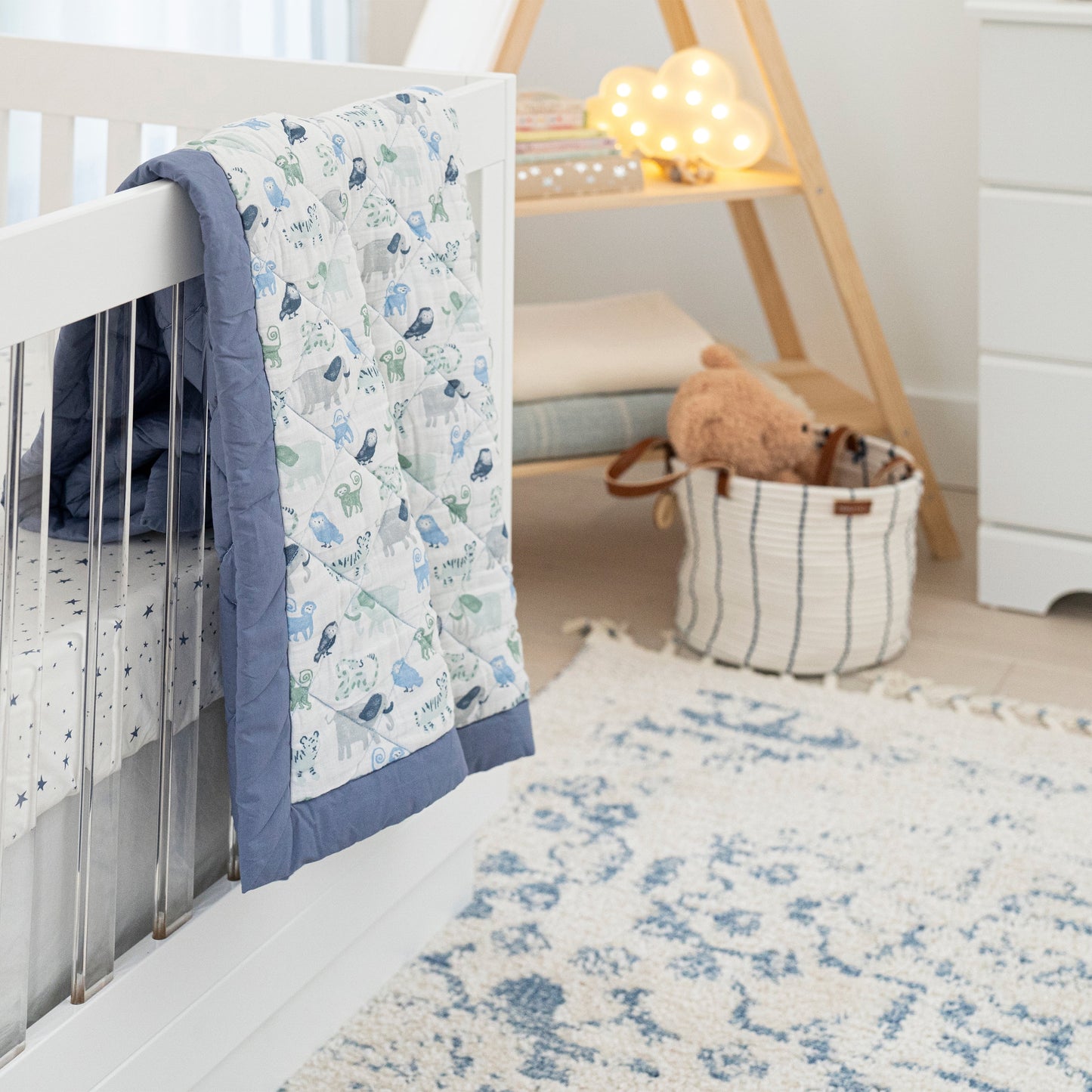 ™ Essentials, Cotton Crib Bedding Set , Time to Dream, Boys, Infants, 3-Piece Set