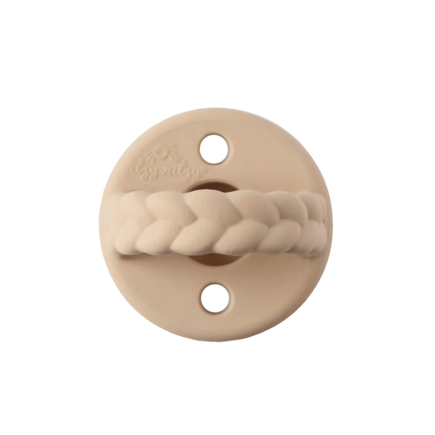 (2 Pack) Sweetie Soother Braid Pacifier Set of 2 Toast and Buttercream