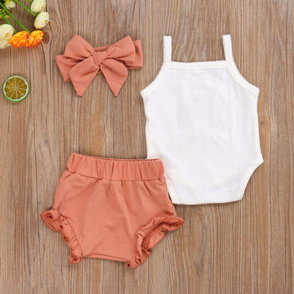 Newborn Baby Girls Clothes Cotton Suit Cute Baby Kid Infant Romper Play Wear Summer Rainbow Outfits