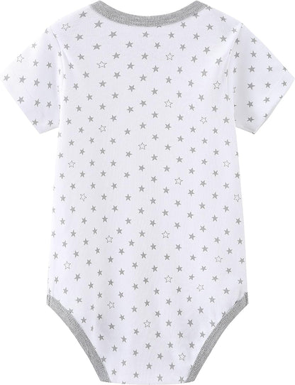 Newborn Baby Bodysuit 5-Pack Short Sleeve Baby Clothes for Boys and Girls