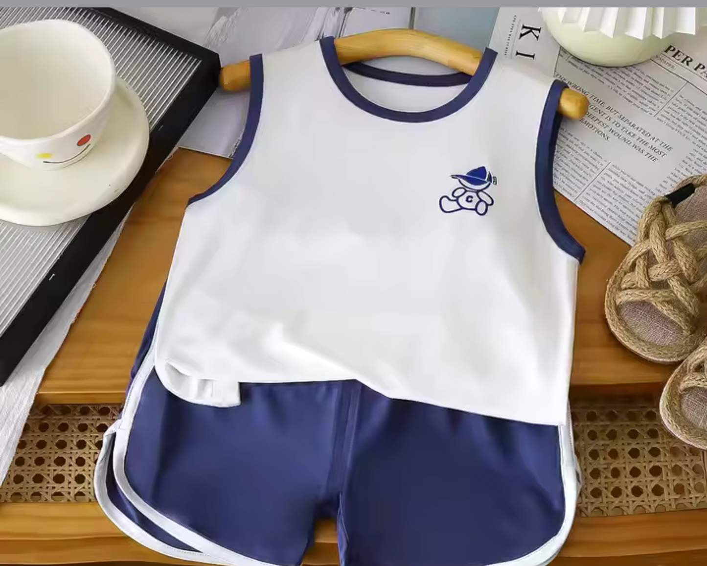 Summer Baby Girl Outfit – 2-Piece Short Sleeve T-Shirt & Dress Set | Lightweight & Stylish Kids Clothes