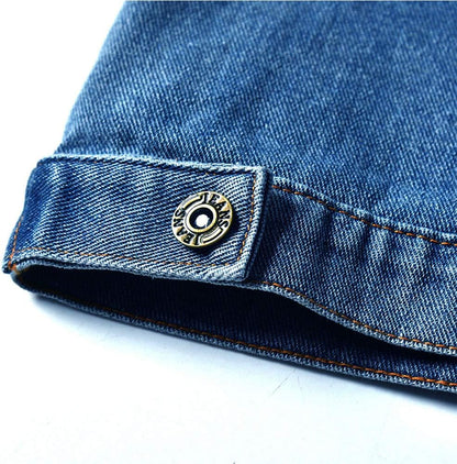 Toddler Kid Baby Boys Girls Denim Jacket Long Sleeve Button down Jeans Coat Cowboy Overcoat Hoodie Casual Outwear