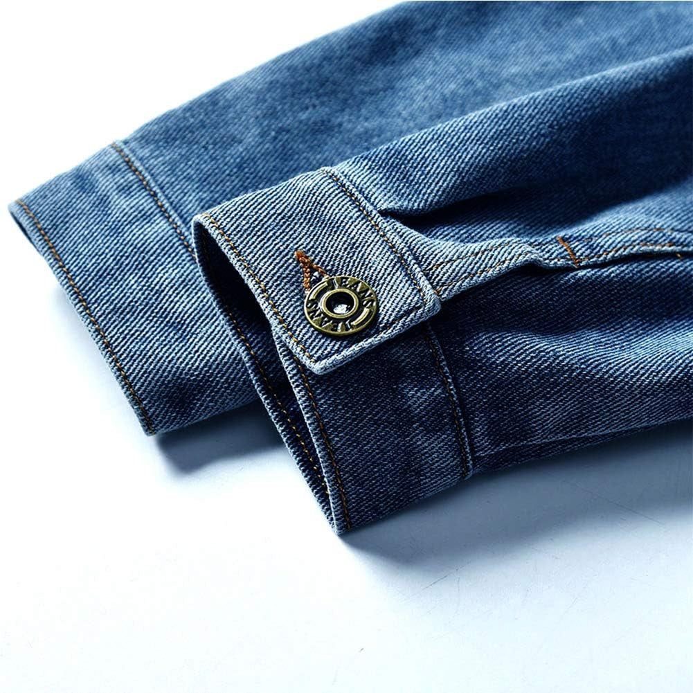 Toddler Kid Baby Boys Girls Denim Jacket Long Sleeve Button down Jeans Coat Cowboy Overcoat Hoodie Casual Outwear