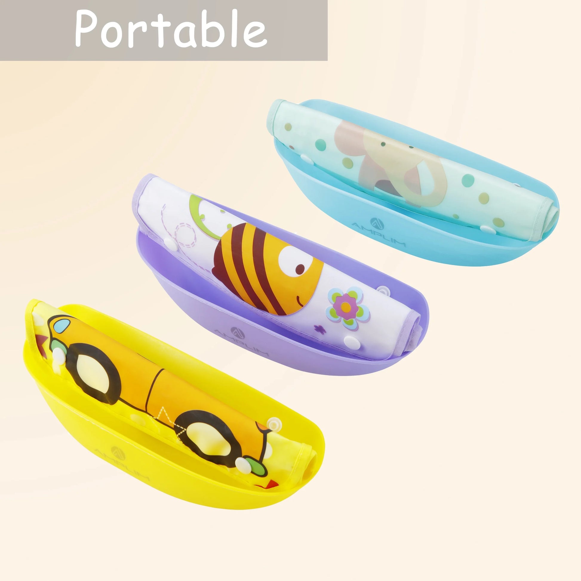 Infant & Baby Bibs, Waterproof, Convertible Drooling/Feeding Bib, Adjustable, Light Weight, BPA Free, Stain Resistant, Eco-Friendly, 3 Piece