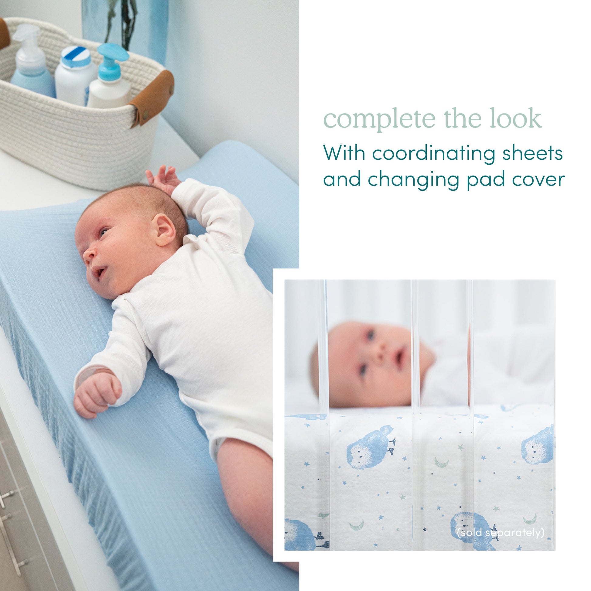 ™ Essentials, Cotton Crib Bedding Set , Time to Dream, Boys, Infants, 3-Piece Set